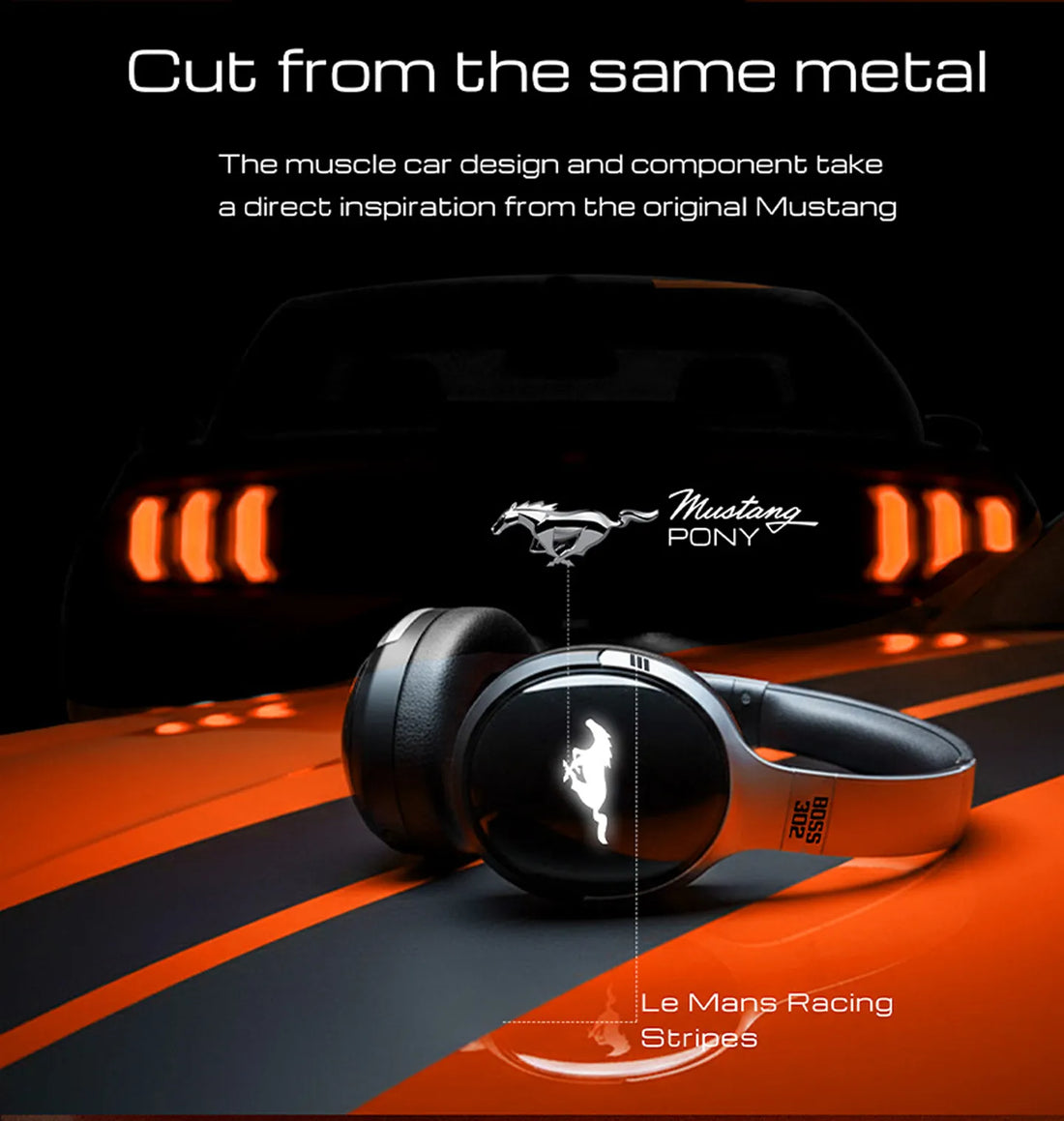 GoBoult Mustang Thunder Wireless Bluetooth Over-Ear Headphones with 70H Playtime and ENC Mic headphones thumbnail 9
