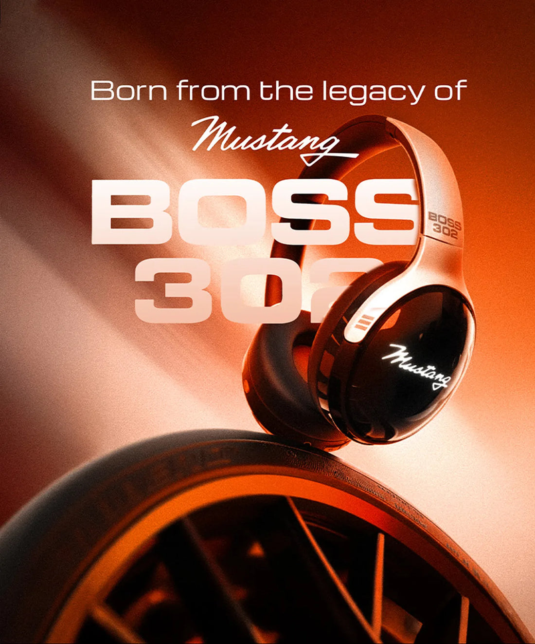 GoBoult Mustang Thunder Wireless Bluetooth Over-Ear Headphones with 70H Playtime and ENC Mic headphones thumbnail 10