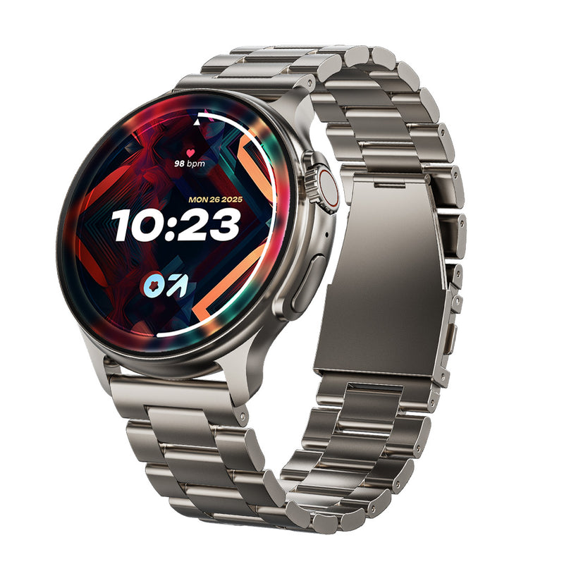 GoBoult Crown R Pro | Zinc Alloy Chain Design, AMOLED & Health Tools