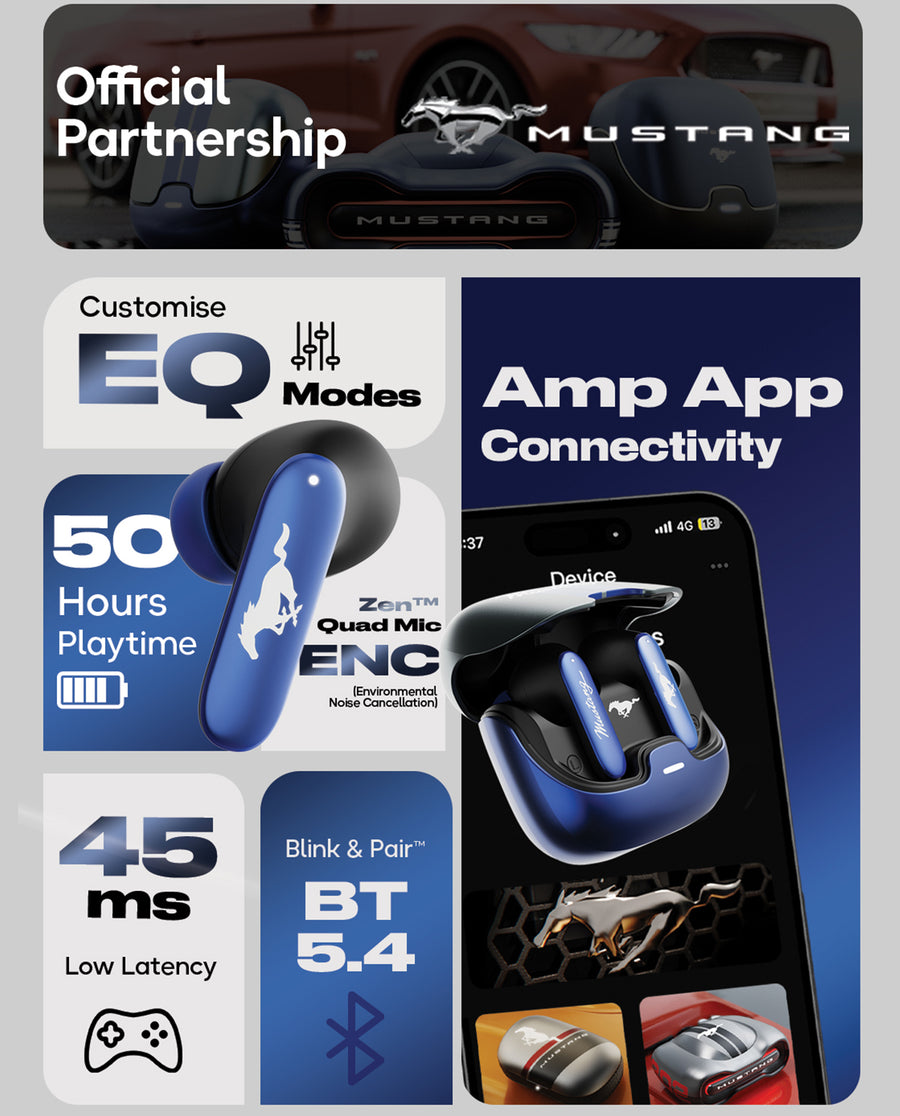 GoBoult Mustang Dash True Wireless Bluetooth Earbuds true wireless earbud price comparison image - view 4