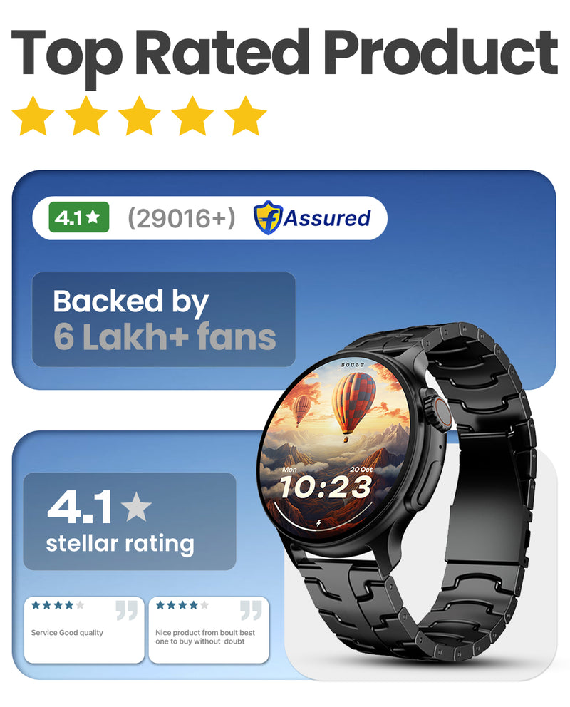 Crown R Pro 2 | AMOLED Smartwatch with Zinc alloy Frame