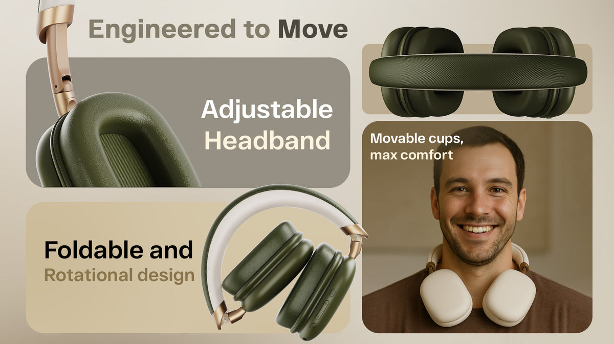 GoBoult Fluid X Wireless Bluetooth Headphones with 60H Playtime and ENC Mic headphones thumbnail 7