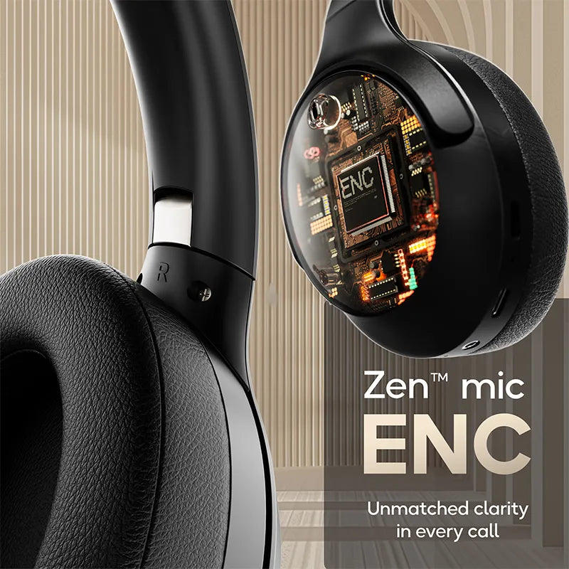 GoBoult Q Wireless Over-Ear Headphones with 70-Hour Battery Life, ENC Mic and Bluetooth 5.4 headphones price comparison image - view 8