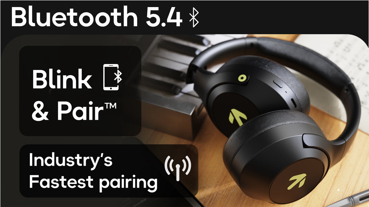 GoBoult Flex Wireless Bluetooth On-Ear Headphones with 80H Playtime and ENC Mic headphones thumbnail 7