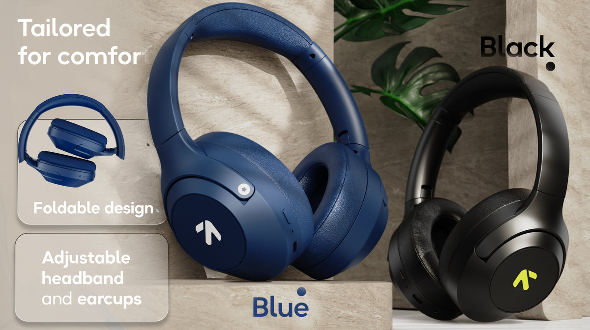 GoBoult Flex Wireless Bluetooth On-Ear Headphones with 80H Playtime and ENC Mic headphones thumbnail 8