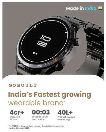GoBoult Crown R Pro | Zinc Alloy Chain Design, AMOLED & Health Tools