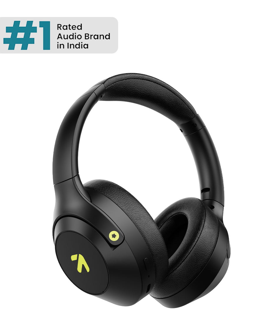 GoBoult Flex Wireless Bluetooth On-Ear Headphones with 80H Playtime and ENC Mic headphones price comparison image