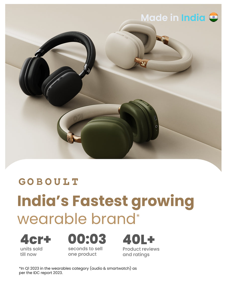 GoBoult Fluid X Wireless Bluetooth Headphones with 60H Playtime and ENC Mic headphones price comparison image - view 6