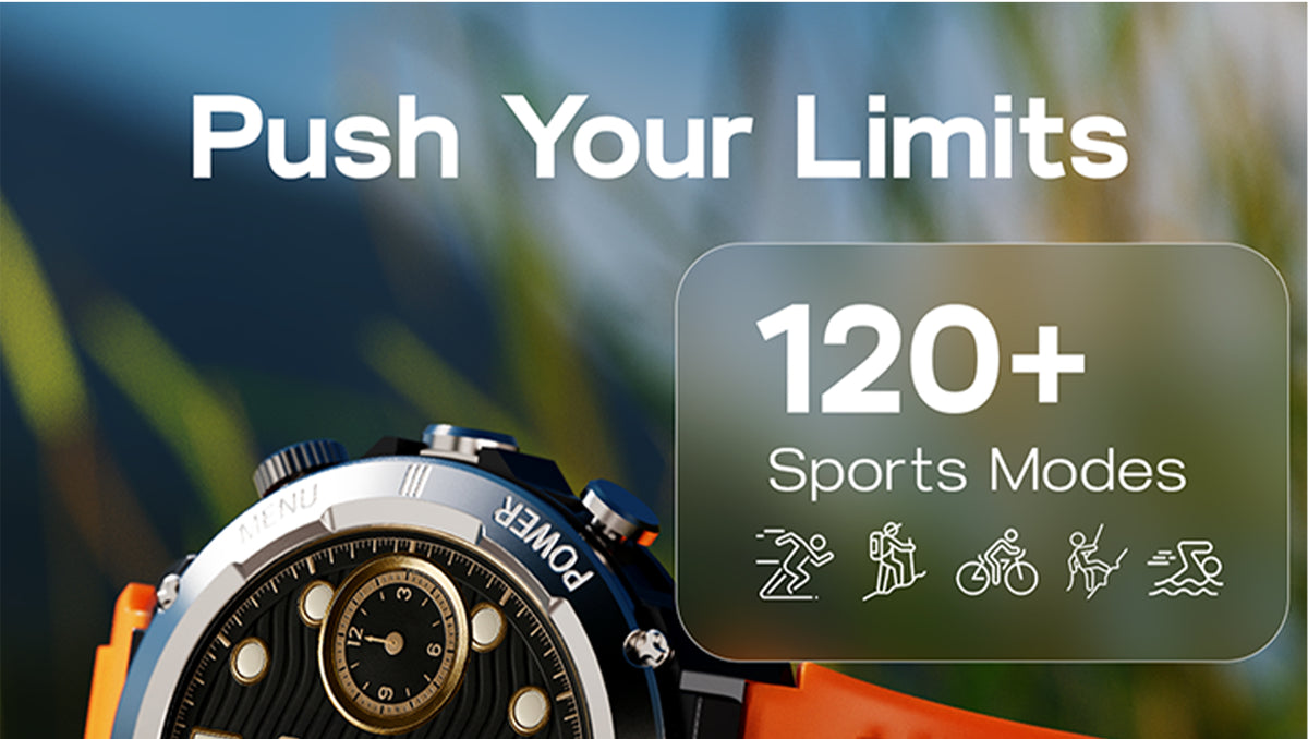 GoBoult Tuff Hawk Saffron Smartwatch | Round Dial, BT Calling