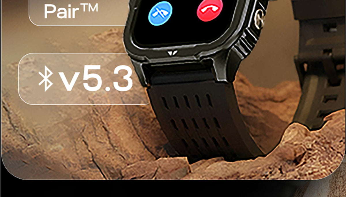 GoBoult Tuff Rivet Jet Black Smartwatch | 1.90″ TFT & BT Calling