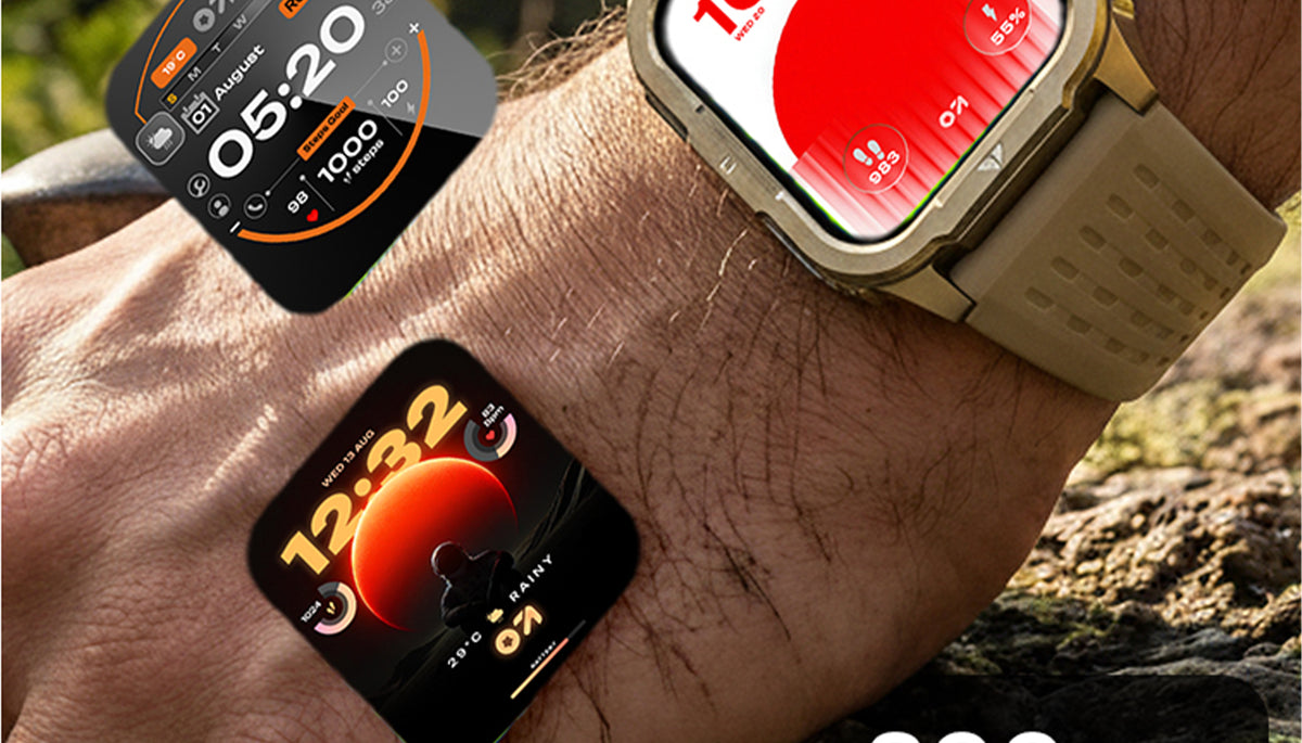 GoBoult Tuff Rivet Jet Black Smartwatch | 1.90″ TFT & BT Calling