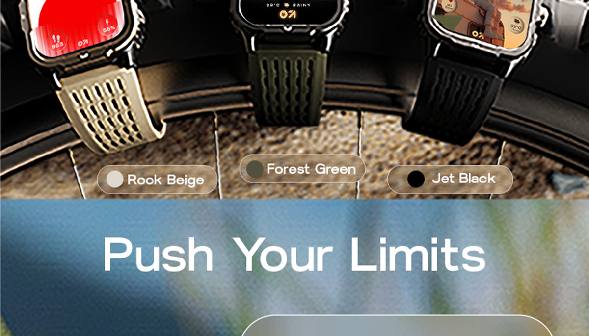 GoBoult Tuff Rivet Jet Black Smartwatch | 1.90″ TFT & BT Calling