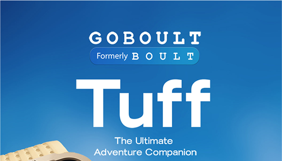 GoBoult Tuff Rivet Jet Black Smartwatch | 1.90″ TFT & BT Calling