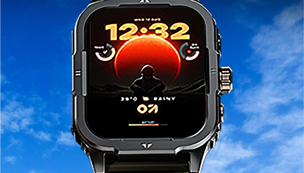 GoBoult Tuff Rivet Jet Black Smartwatch | 1.90″ TFT & BT Calling